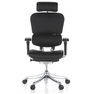 High End Bürostuhl ERGOHUMAN PLUS Schwarz - Echtleder - 61 x 119 x 48 cm