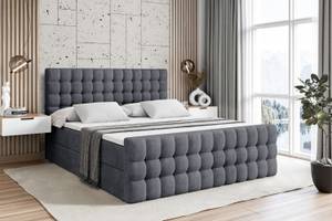 Boxspringbett VIONE-Z Dunkelgrau - Breite: 180 cm - H3