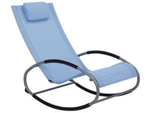 Chaise longue CAMPO Noir - Bleu - Argenté