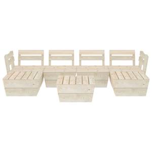 Garten-Lounge-Set Beige - Massivholz - Holzart/Dekor - 60 x 30 x 60 cm