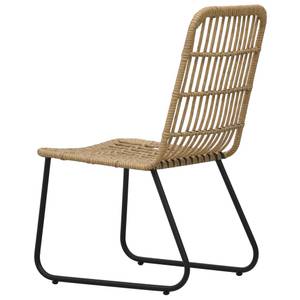 Garten-Essgruppe (5-teilig) 3012986-1 Schwarz - Kunststoff - Polyrattan - 80 x 74 x 80 cm