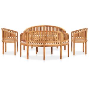 Garten-Lounge-Set Braun - Holzart/Dekor - Holz teilmassiv - 50 x 45 x 90 cm