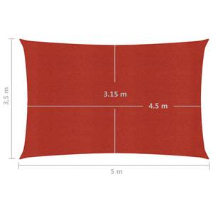 Voiles d'ombrage 3016419-9 Rouge - 500 x 350 cm