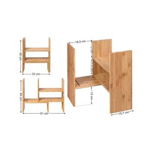 Schreibtischablage Braun - Bambus - 16 x 40 x 48 cm