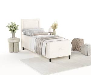 Boxspringbett Alma Creme - Breite: 90 cm - H3