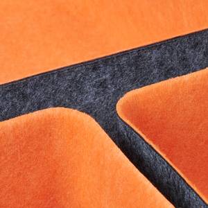 Schubladen Organizer 5er Set Grau - Orange - Textil - 25 x 11 x 25 cm