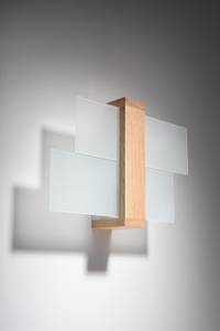 Wandlampe LEDA Holz - Durchscheinend