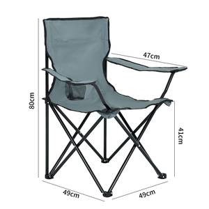 Chaise de Camping ANTER Gris - 1 chaise