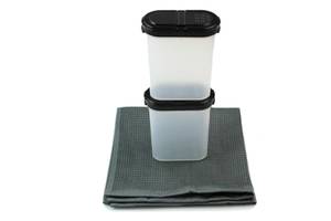 TUPPERWARE 2x GewürzRiese 270ml+GLASTUCH Schwarz - Kunststoff - 5 x 12 x 10 cm