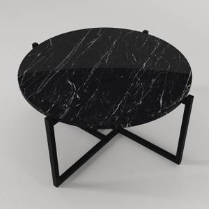 Couchtisch Noce in Marmoroptik Schwarz Schwarz - Holzwerkstoff - 73 x 36 x 73 cm