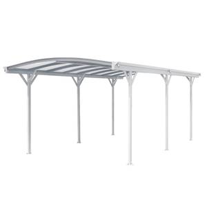 Design Carport FALO - Weiß Weiß - Metall - 300 x 240 x 505 cm