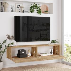 Meuble TV Lapinlahti Imitation chêne rustique - Largeur : 140 cm