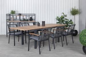 Gartenmöbel-Set Panama Schwarz - Rattan - 90 x 74 x 152 cm