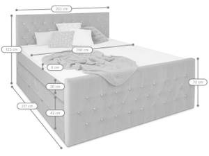 Boxspringbett MARDIN mit Bettkasten Anthrazit - Breite: 200 cm