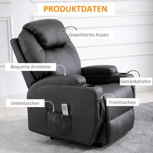 Massagesessel 700-029V02BK Braun - Metall - 97 x 110 x 82 cm