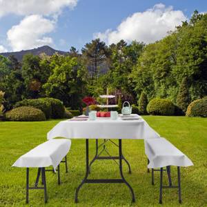 Table de jardin pliante avec bancs Ensemble de tente à bière 3 pièces