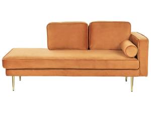 Chaiselongue MIRAMAS Gold - Orange - Armlehne davorstehend links - Ecke davorstehend rechts