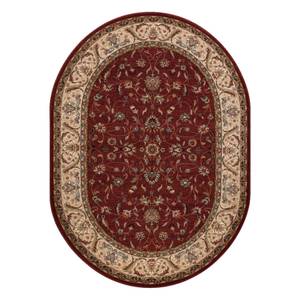 Tapis en Laine Omega Ovale Aries Fleurs Rouge - Textile - 200 x 1 x 300 cm