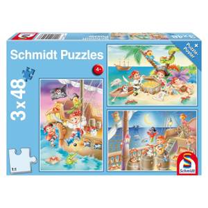 Puzzle Piratenbanden inklusive 1 Poster Papier - 20 x 4 x 28 cm