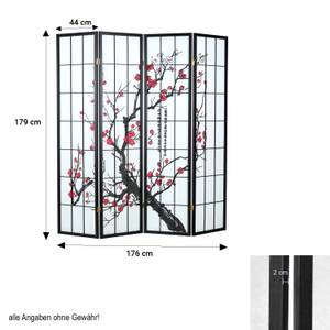 Paravent 4 parties fleur de cerisier 150 Largeur : 176 cm