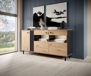 Kommode MADIS COD165 3D Beige - Holzwerkstoff - Kunststoff - 165 x 82 x 40 cm