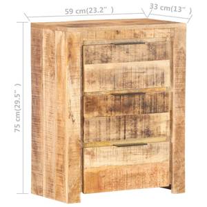 Sideboard 3003596-2 Braun - Massivholz - Holzart/Dekor - 59 x 75 x 33 cm