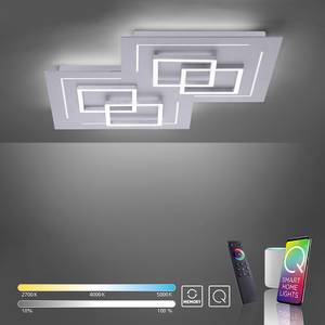 LED Deckenlampe Q - LINEA Smart Home Grau - Metall - 60 x 7 x 60 cm