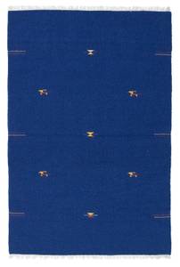 Kelim Modern - 180x120cm Blau - Naturfaser - 120 x 1 x 180 cm