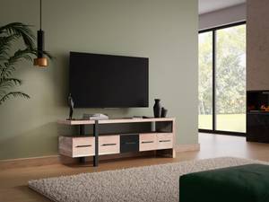 Banc TV JALEBA Noir - Bois manufacturé - 40 x 50 x 148 cm