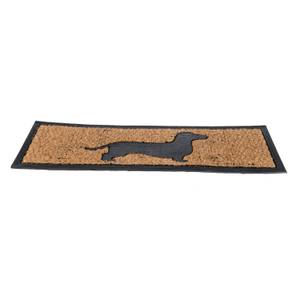 Fußmatte Hund Schwarz - Textil - 25 x 1 x 75 cm