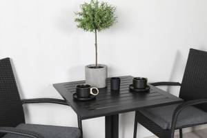 Gartenmöbel-Set Way Schwarz - Rattan - 70 x 72 x 70 cm