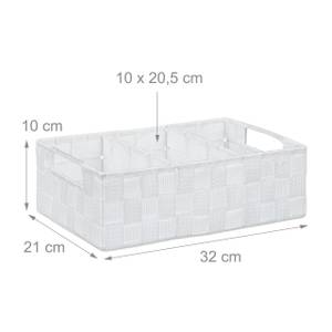 Panier de rangement avec compartiments Blanc