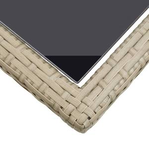 Gartentisch Beige - Metall - Polyrattan - 110 x 72 x 110 cm