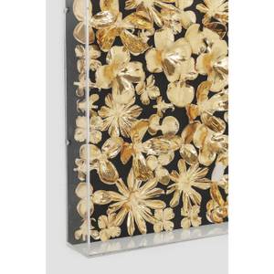 Deko Rahmen Gold Flower Gold - Textil / Kunststoff / Holzwerkstoff - 120 x 120 cm