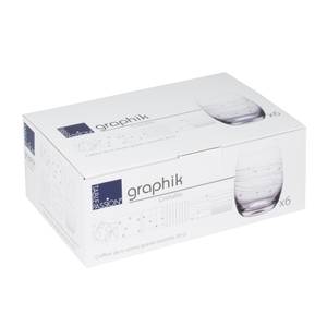 Coffret de 6 gobelets Graphik Verre - 8 x 10 x 8 cm