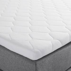 Boxspringbett MELINA Grau - Massivholz - Textil - 182 x 110 x 208 cm