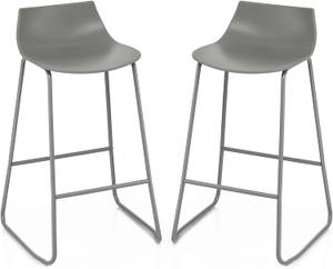 Tabouret de Bar VH32524SDFR(lot de 2) Gris - Matière plastique - 48 x 84 x 49 cm