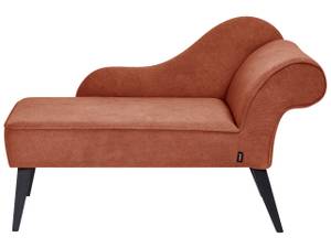 Chaiselongue BIARRITZ Schwarz - Rot - Armlehne davorstehend links - Ecke davorstehend rechts