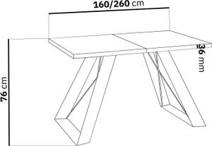 Esstisch Carter Beton Dekor - 160 x 90 cm