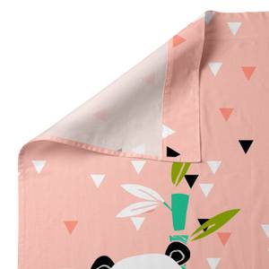 Panda garden Bettlaken-set Pink - Textil - 1 x 160 x 270 cm