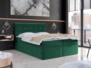 Boxspringbett mit Topper BELIZE Grün - Breite: 160 cm - H4