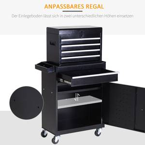 Werkzeugschrank B20-073 Schwarz - Metall - 28 x 105 x 60 cm