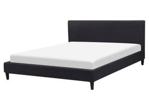 Lit double FITOU Noir - Chêne foncé - Largeur : 170 cm