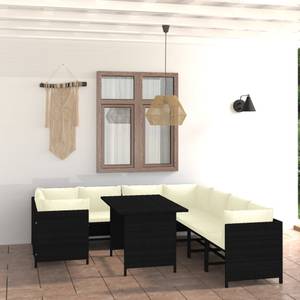 Garten-Lounge-Set (9-teilig) 3009676-25 Schwarz - Weiß