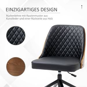 Bürostuhl 921-588 Schwarz - Textil - 55 x 87 x 49 cm