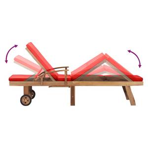 Chaise longue Rouge - Nombre de pièces dans le lot : 1