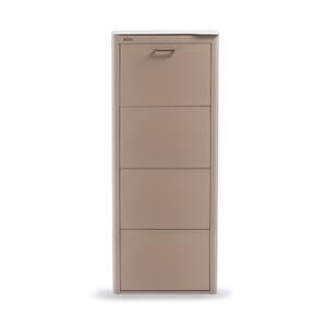 KIBO Schuhschrank, 4 Fächer Beige