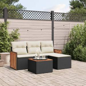 Gartensitzgruppe K5751(5-tlg) Schwarz - Massivholz - 69 x 62 x 55 cm