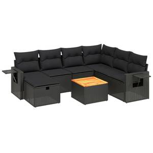 Gartensitzgruppe K4679(8-tlg) Schwarz - Massivholz - 69 x 62 x 62 cm