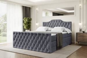 Boxspringbett VILA-1-Z KING Steingrau - Breite: 200 cm